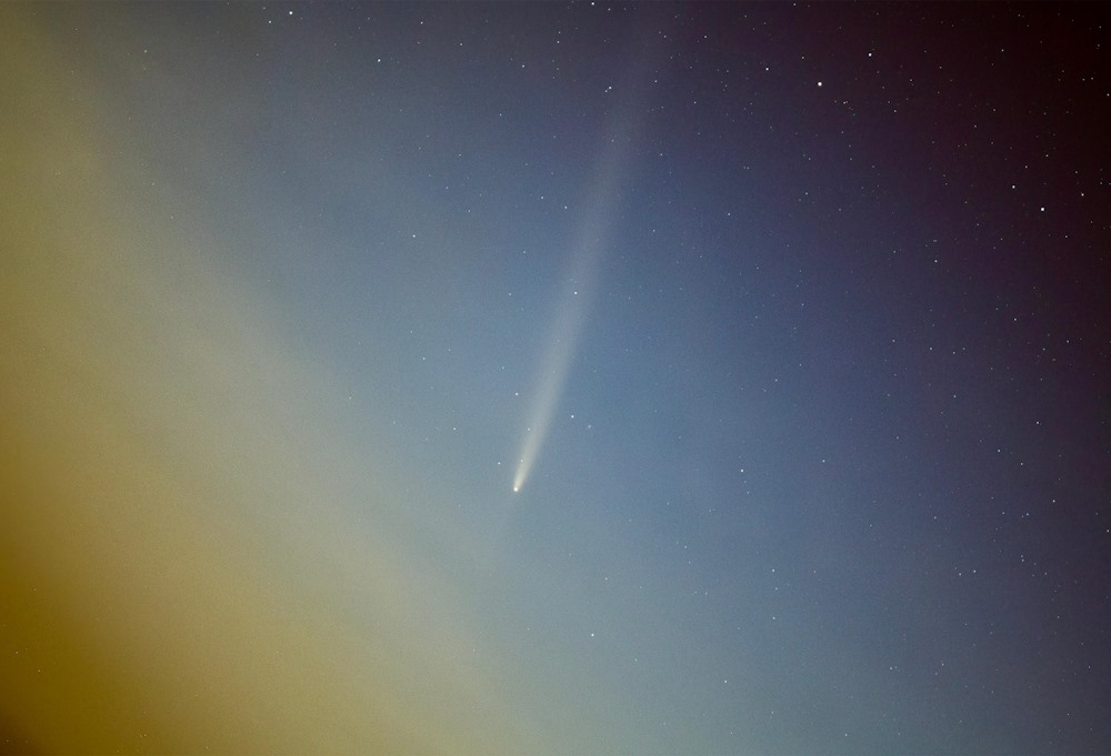 L'astrofilo livornese Milianti cattura la bellezza della cometa C/2023 A3 (Tsuchinshan-ATLAS)