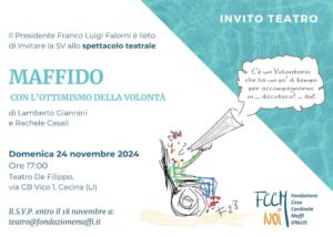 Maffido, con l'ottimismo della volontà, Casa Cardinale Maffi presenta lo spettacolo gratuito