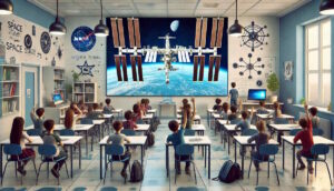 Collegamento spaziale per gli alunni delle Mazzini Scuola chiama spazio , ISS risponde
