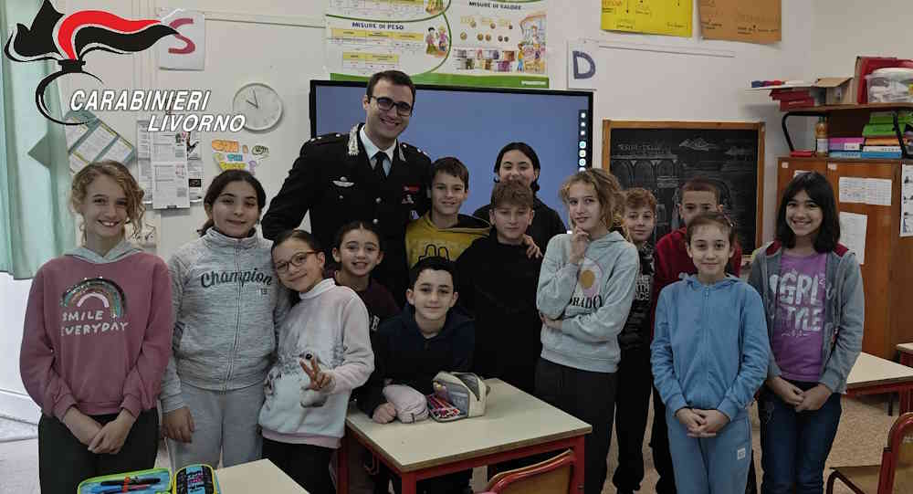 Cultura della legalità a Guasticce e Nugola, i carabinieri incontrano gli alunni