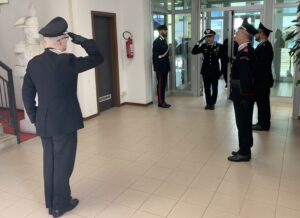 Visita di commiato del comandante della legione carabinieri toscana, generale di divisione Lorenzo Falferi, al comando provinciale carabinieri di Livorno