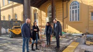 Cantiere scuole Micheli, il sopralluogo dell'Amministrazione