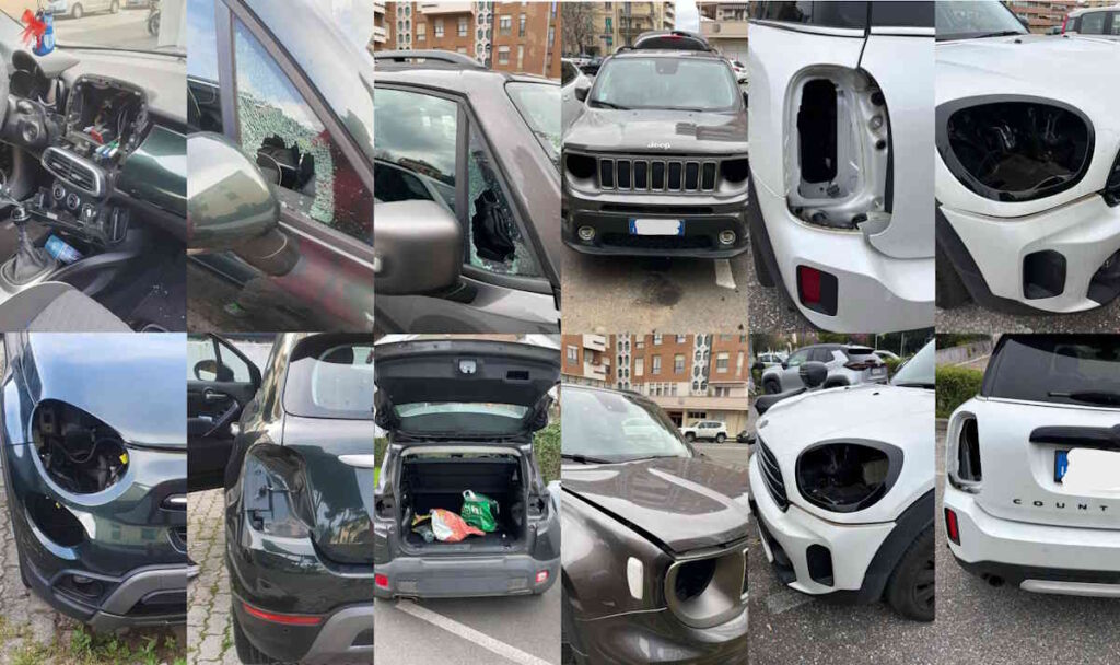 Fari e navigatori rubati auto in sosta saccheggiate, danni per migliaia di euro. L'appello dei proprietari e le foto dei mezzi depredati