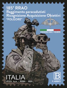 Un francobollo per i paracadutisti del 185° RRAO Folgore di stanza a Livorno 