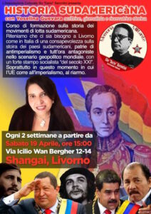 Voci dal Sud America al via a Livorno un viaggio nella lotta antimperialista