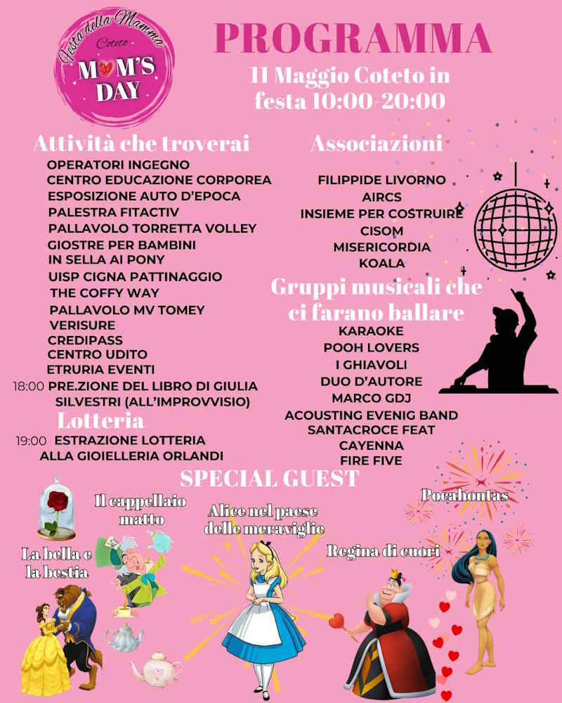 Mom's Day 2025, torna in Coteto la Festa della Mamma