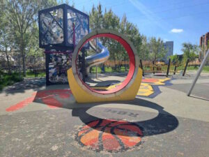 Realizzata la nuova area giochi del parco “Baden Powell” nel quartiere di Corea