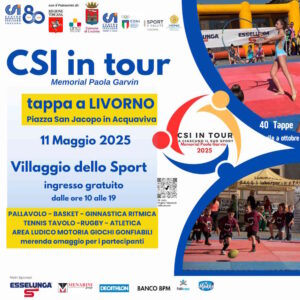 Livorno accoglie il “CSI in Tour”: giochi gonfiabili e sport in piazza per i più piccoli
