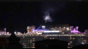 "Ancora musica a tutto volume nella notte dalla nave da crociera, grave inquinamento acustico"