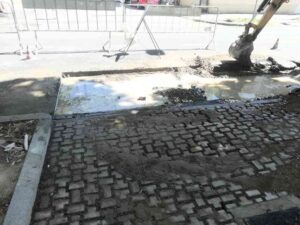 Altra tubazione idrica rotta in Montebello, Asa al lavoro