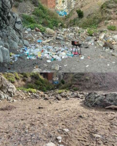 Appartenenza Labronica ripulisce Cala del Leone: “È bello andare al mare, ma ancora di più rispettarlo”