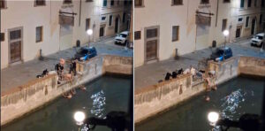 Tuffo nudi nei fossi della Venezia, notte di "divertimento" di turisti