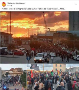 USB Livorno: corteo e presidio permanente dopo la vittoria sulla nave americana