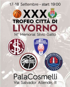 Basket, al via il 30° Trofeo Città di Livorno
