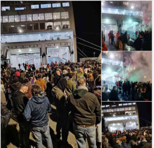 Attacco alla flottiglia, in centinaia con USB bloccato traghetto Moby e corteo fino alla Prefettura