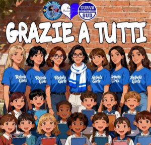 Rebels Girls consegnano il materiale raccolto con " Ci Regali un Quaderno?"