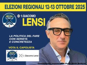 Regionali Toscana, Giacomo Lensi (FdI), la politica del fare e della concretezza