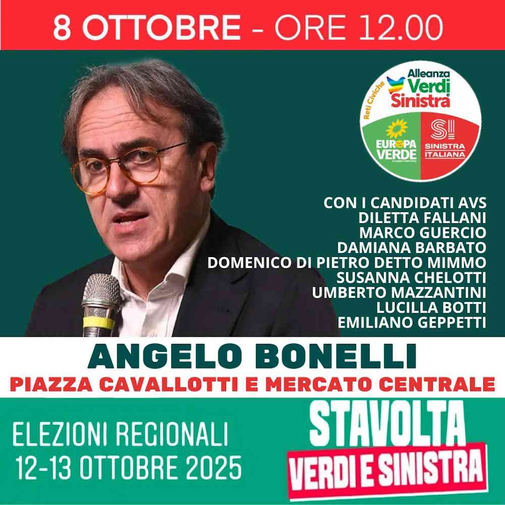 Regionali, agenda elettorale - Verdi Sinistra: Bonelli a Livorno