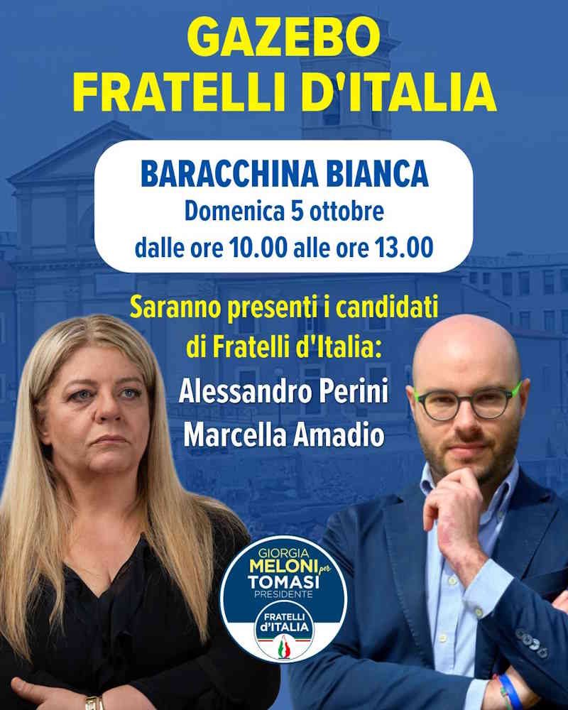 Regionali, agenda elettorale - Perini e Amadio in piazza San Jacopo