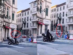 Mattonate e colpi di pala tra giovani a due passi dal tribunale, il nuovo video pubblicato da Perini