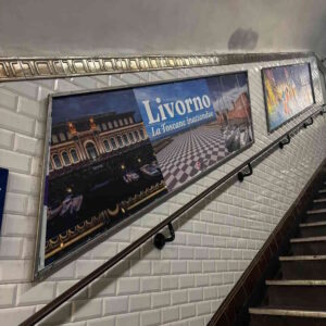 Livorno pubblicizzata nella metro di Parigi con gli scatti di Andrea Dani