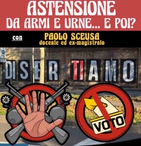 "Astensione da armi e urne", una conferenza con il docente ed ex magistrato Paolo Sceusa
