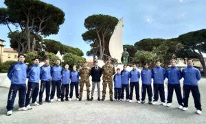 I giovani del karate Folgore ospiti ala festa del corpo del 187 reggimento
