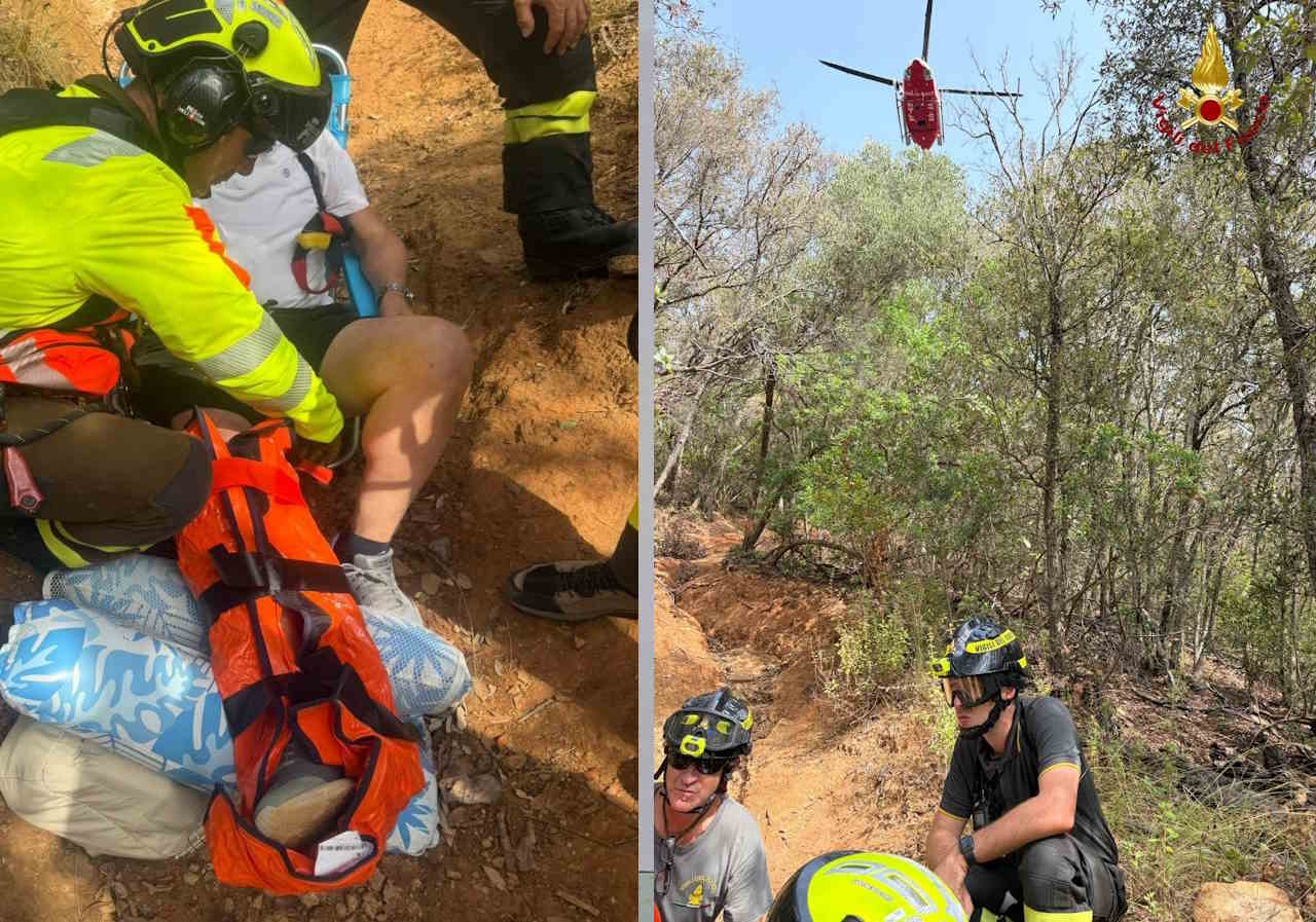 Soccorso a Buca delle Fate, elisoccorritore calato dall’elicottero per recuperare un infortunato