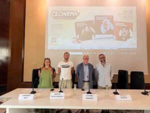 Al Cecinama Festival Alessandro Benvenuti, Massimo Ceccherini e Martina Tinnirello dei The Jackal