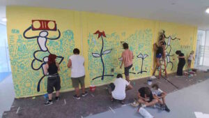 Realizzato in tre giorni il murale presso il Centro di aggregazione giovanile a Solvay